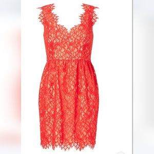 Shoshanna Lace Sierra Red Dress 4
